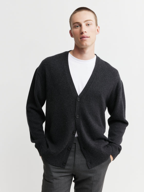 Mens Relaxed Cashmere Cardigan