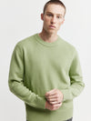 Mens Cashmere Relaxed Crew - Sage