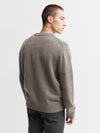 Mens Cashmere Relaxed Crew - Walnut