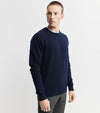 Mens Cashmere Saddle Crew - Ink