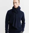 Mens Cashmere Saddle Crew - Ink