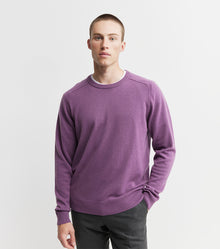  Mens Cashmere Saddle Crew - Wisteria