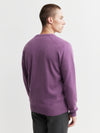 Mens Cashmere Saddle Crew - Wisteria