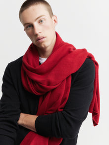  Cashmere Travel Wrap & Bag - Red