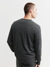 Mens Essential Cashmere V Sweater - Charcoal Donegal