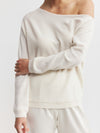 Cashmere Off Shoulder Sweater - Cream