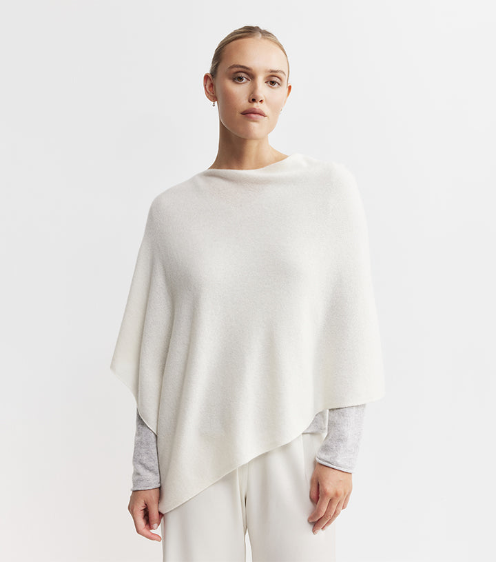 Cashmere Poncho - Cream