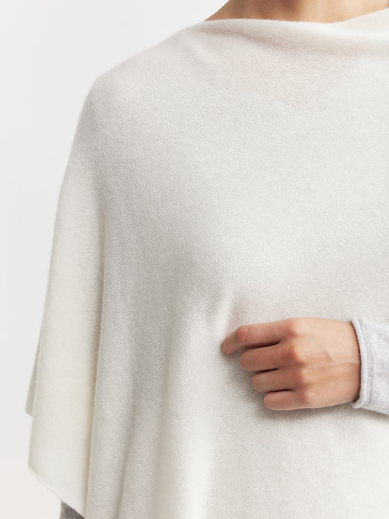 Cashmere Poncho - Cream