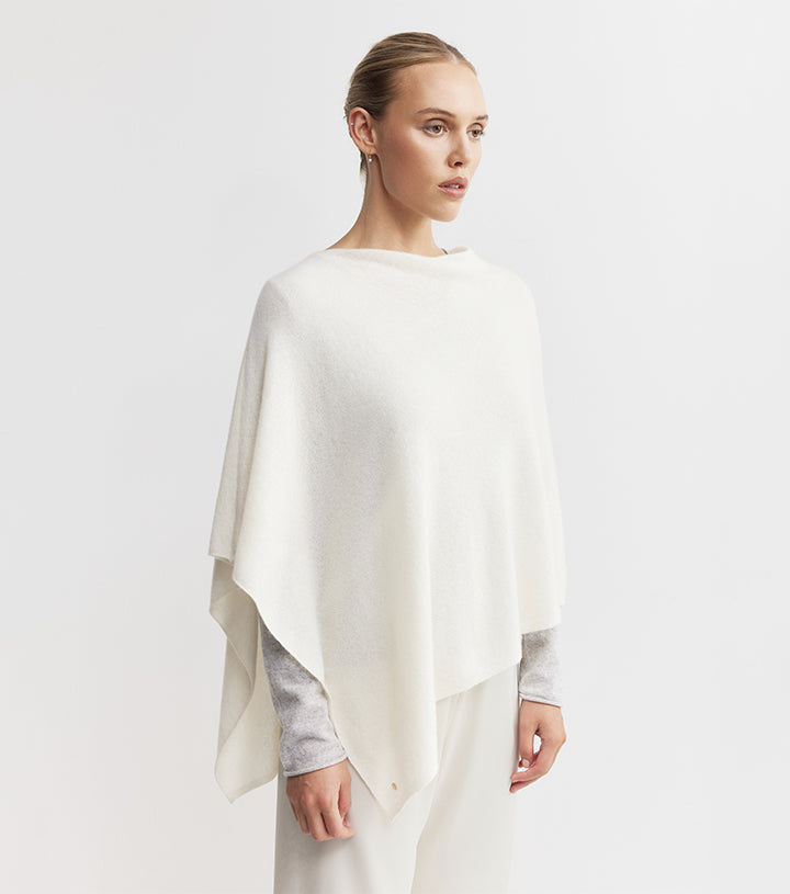 Cashmere Poncho - Cream