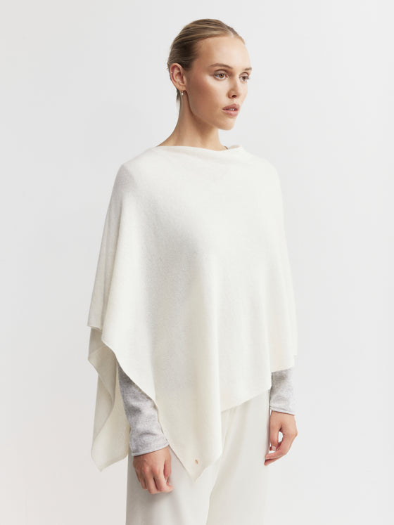 Cashmere Poncho - Cream