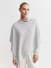 Cashmere Poncho - Grey Melange