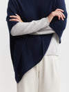 Cashmere Poncho - Navy