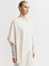 Cashmere Poncho - Soft Peach