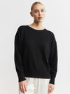 Essential Cashmere Relaxed Crewneck - Black