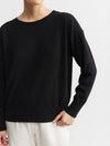 Essential Cashmere Relaxed Crewneck - Black