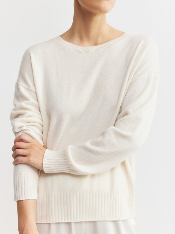 Essential Cashmere Relaxed Crewneck - Cream