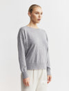 Essential Cashmere Relaxed Crewneck - Dark Grey Melange