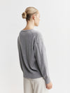 Essential Cashmere Relaxed Crewneck - Dark Grey Melange