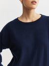 Essential Cashmere Relaxed Crewneck - Navy