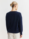 Essential Cashmere Relaxed Crewneck - Navy