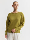 Essential Cashmere Relaxed Crew Neck - Olive