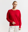 Essential Cashmere Relaxed Crewneck - Red