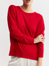 Essential Cashmere Relaxed Crewneck - Red