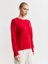 Essential Cashmere Relaxed Crewneck - Red