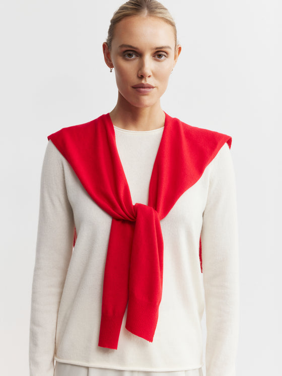 Cashmere Sweater Scarf - Red