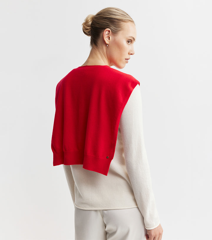 Cashmere Sweater Scarf - Red