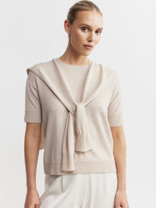  Cashmere Sweater Scarf - Sand