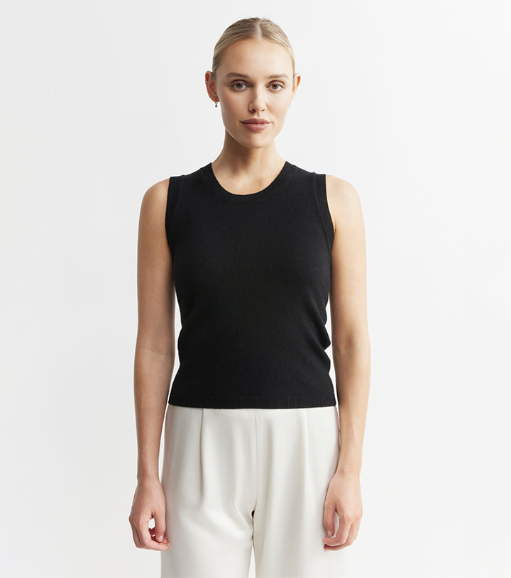 Cashmere Tank - Black