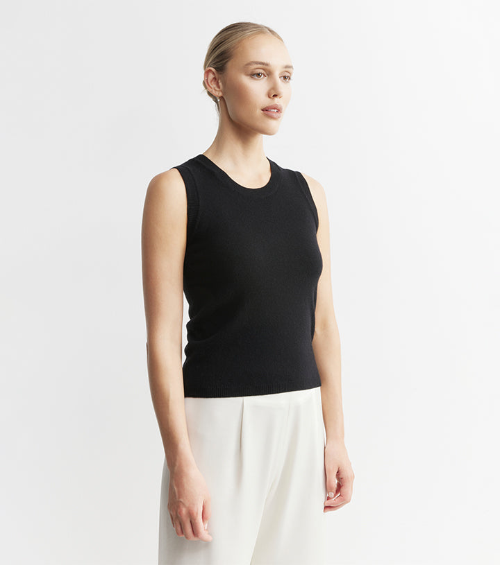 Cashmere Tank - Black