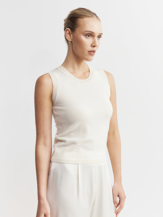 Cashmere Tank - Cream