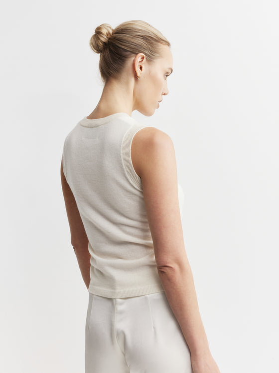 Cashmere Tank - Cream