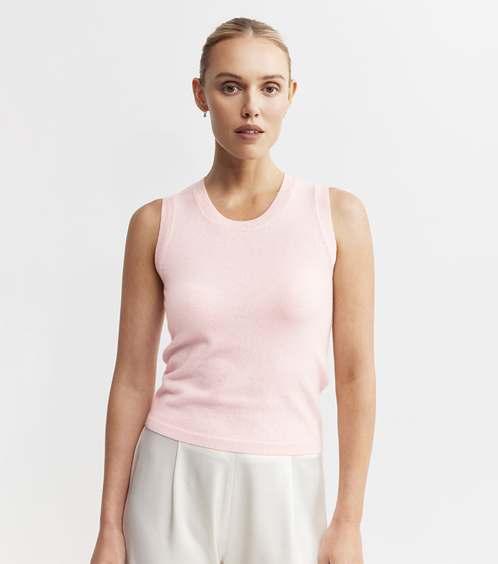 Cashmere Tank - Powder Pink