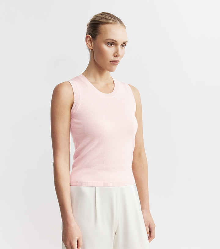 Cashmere Tank - Powder Pink