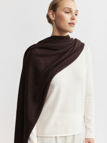  Cashmere Travel Wrap & Bag - Cacao