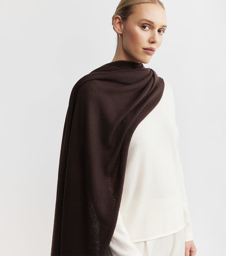 Cashmere Travel Wrap - Cacao