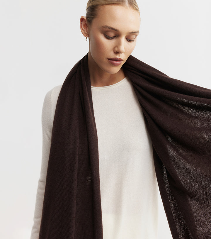 Cashmere Travel Wrap - Cacao