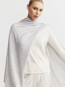  Cashmere Travel Wrap & Bag - Grey Melange