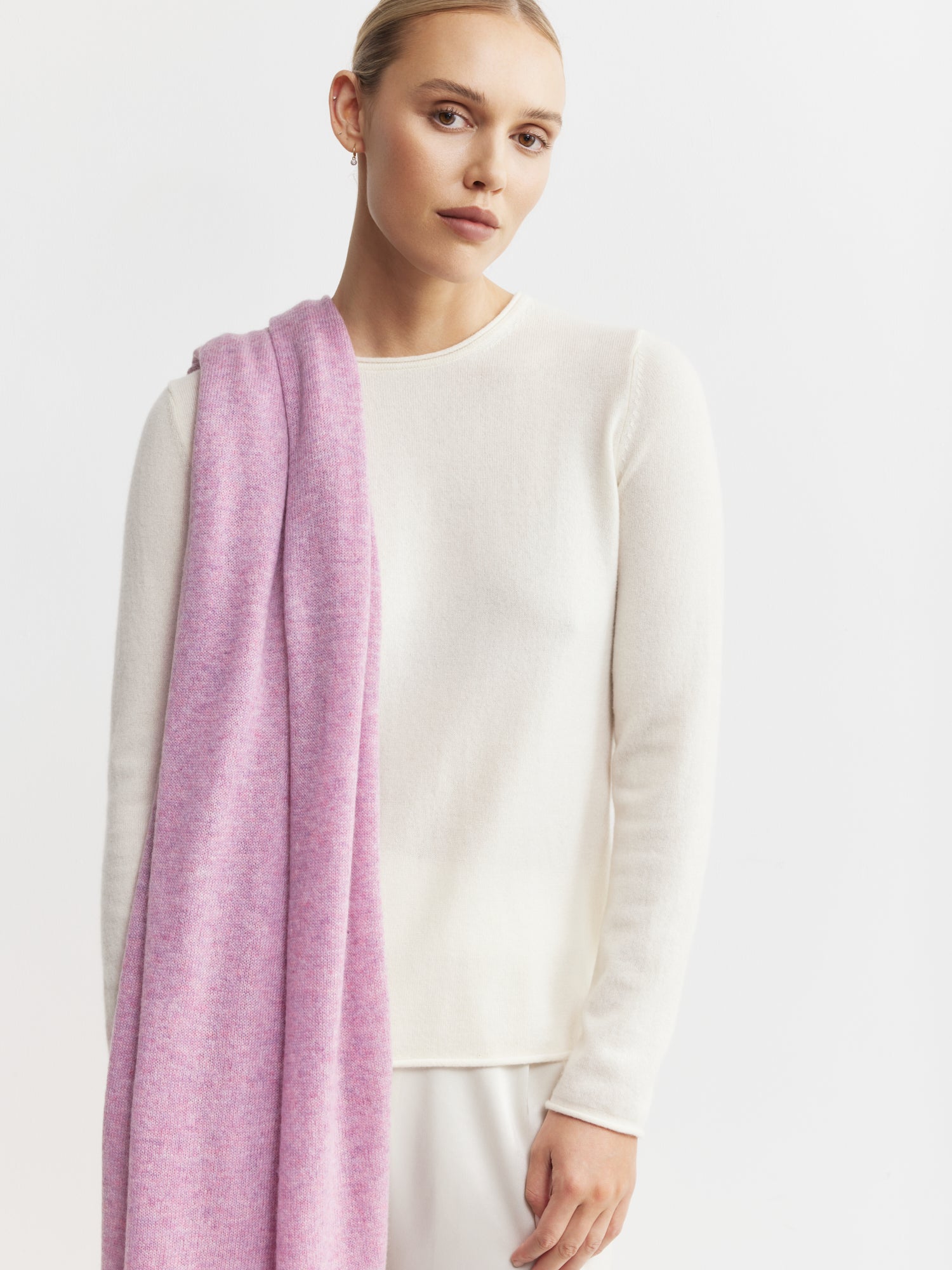 Cashmere Travel Wrap - Lilac Melange