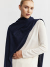 Cashmere Travel Wrap & Bag - Dark Navy