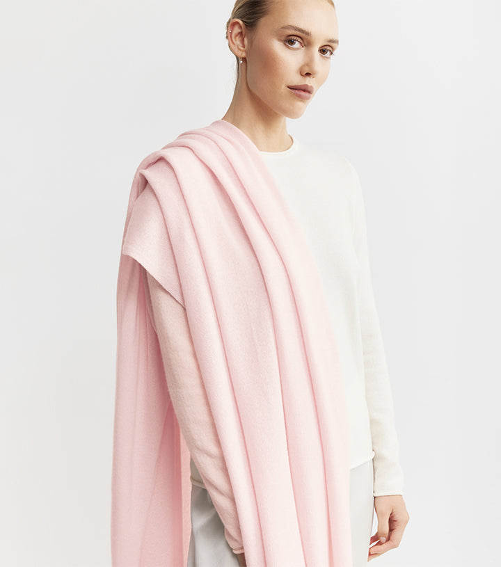 Cashmere Travel Wrap - Pale Pink