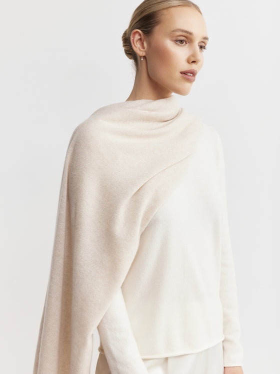 Cashmere Travel Wrap & Bag - Sand