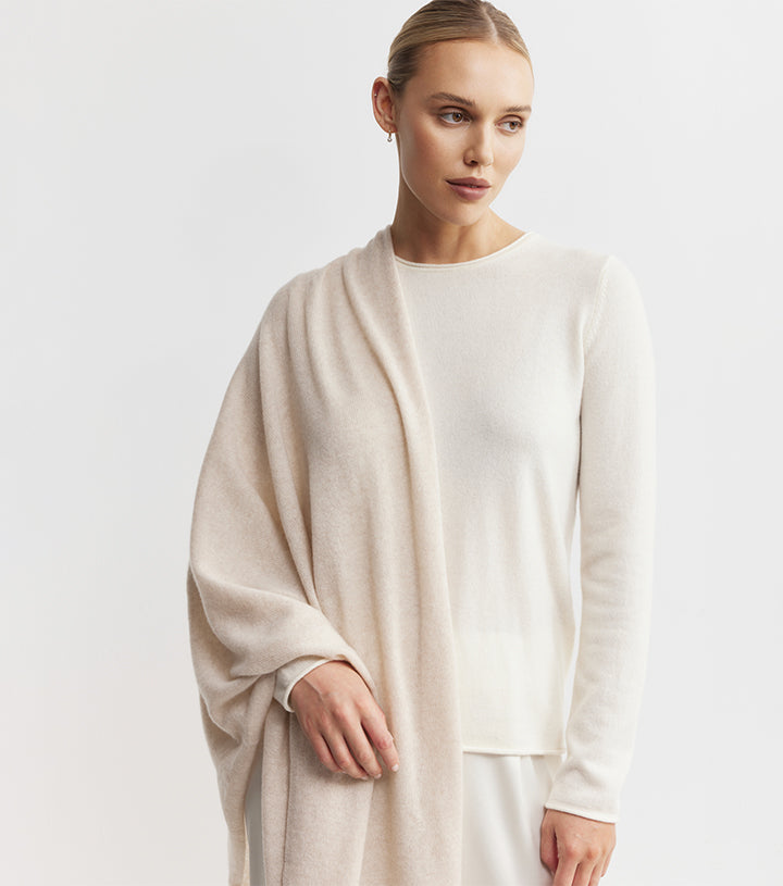 Cashmere Travel Wrap - Sand