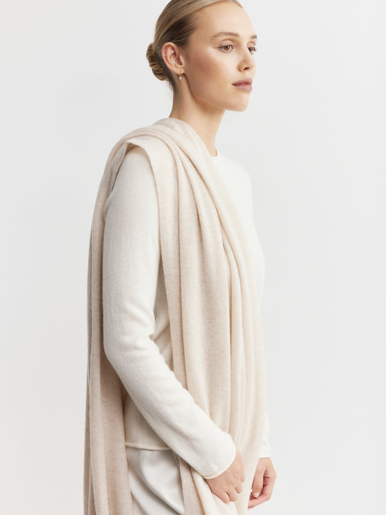 Cashmere Travel Wrap & Bag - Sand