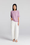 Essential Cashmere Crew Tee - Lilac Melange