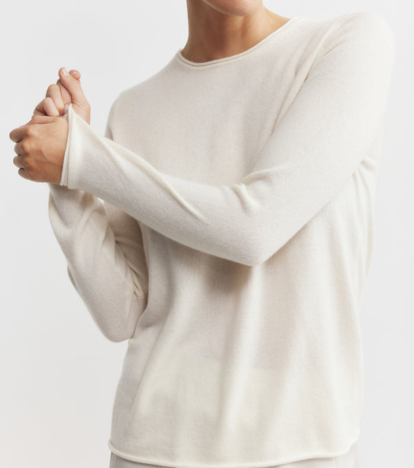 Essential Cashmere Crew Sweater - Cream