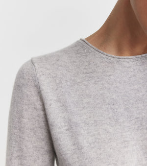 Essential Cashmere Crew Sweater - Grey Melange